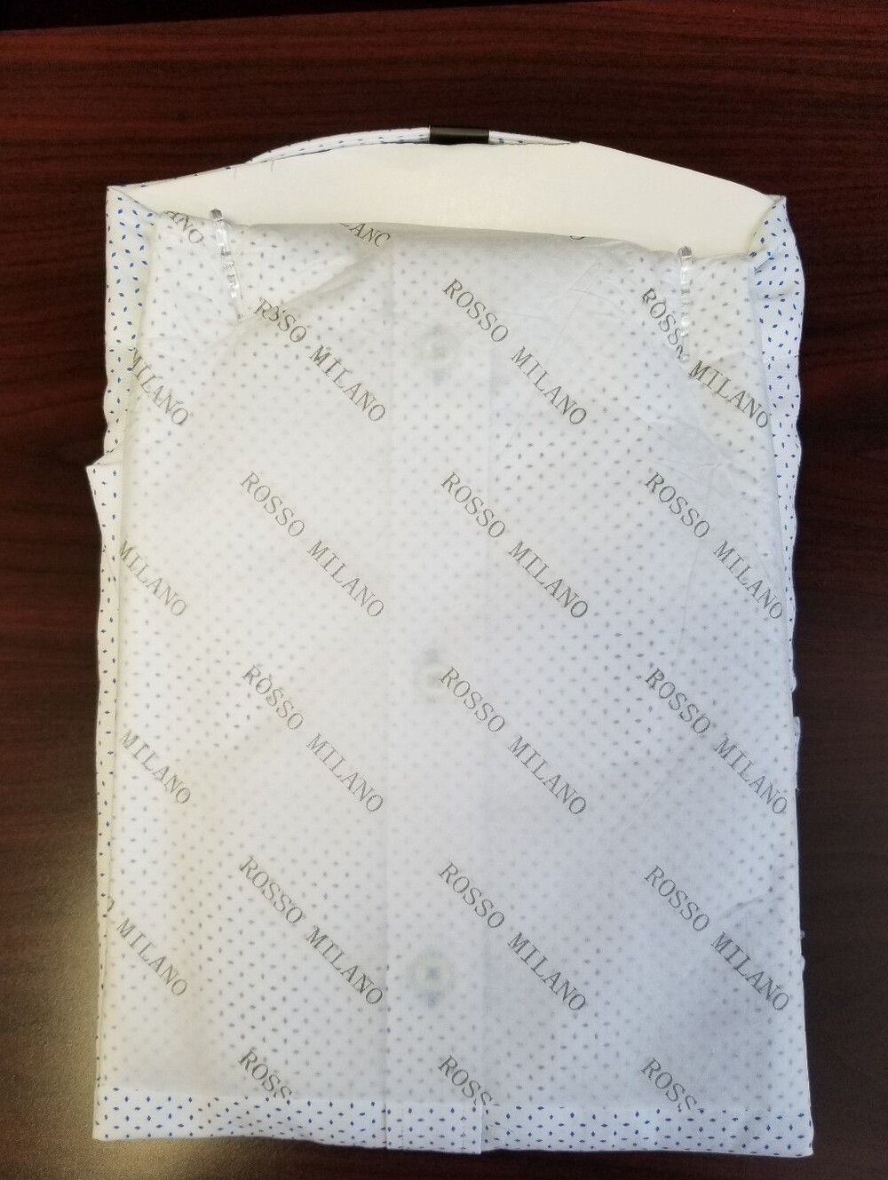 White Micro-Dot Modern Fit Dress Shirt - Picture 4 of 5